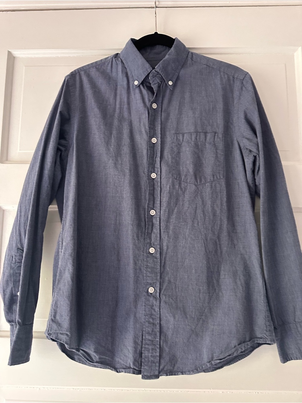 J. Crew Men’s Mercantile flex button down dress shirt in dark chambray